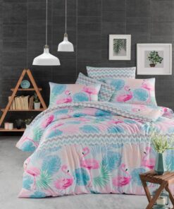 Σετ Σεντόνια Υπέρδιπλα (240X270) Mcdecor Flamingo