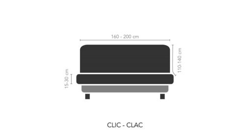 Ελαστικό Κάλυμμα Καναπέ Κρεβάτι Click Clack Akari Μπλέ - Image 2