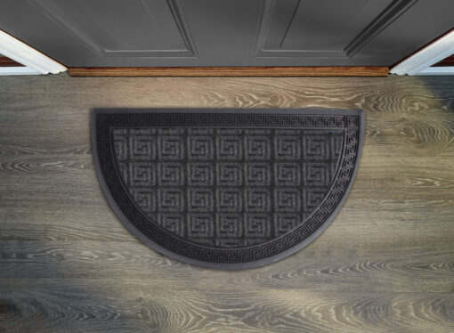 Πατάκι Εισόδου Ημικυκλικό (40X60) Mcdecor Μαίανδρος Γκρί