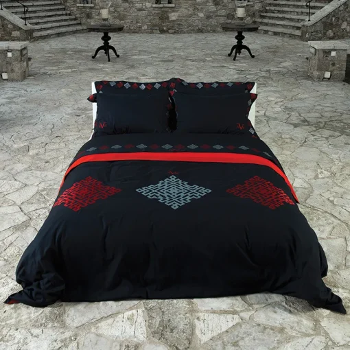 Παπλωματοθήκη Υπέρδιπλη (Σετ) (230X250) Mcdecor Imperia Red