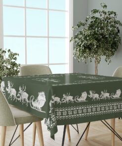 Τραπεζοκαρέ Mcdecor Deer Green (140X140)
