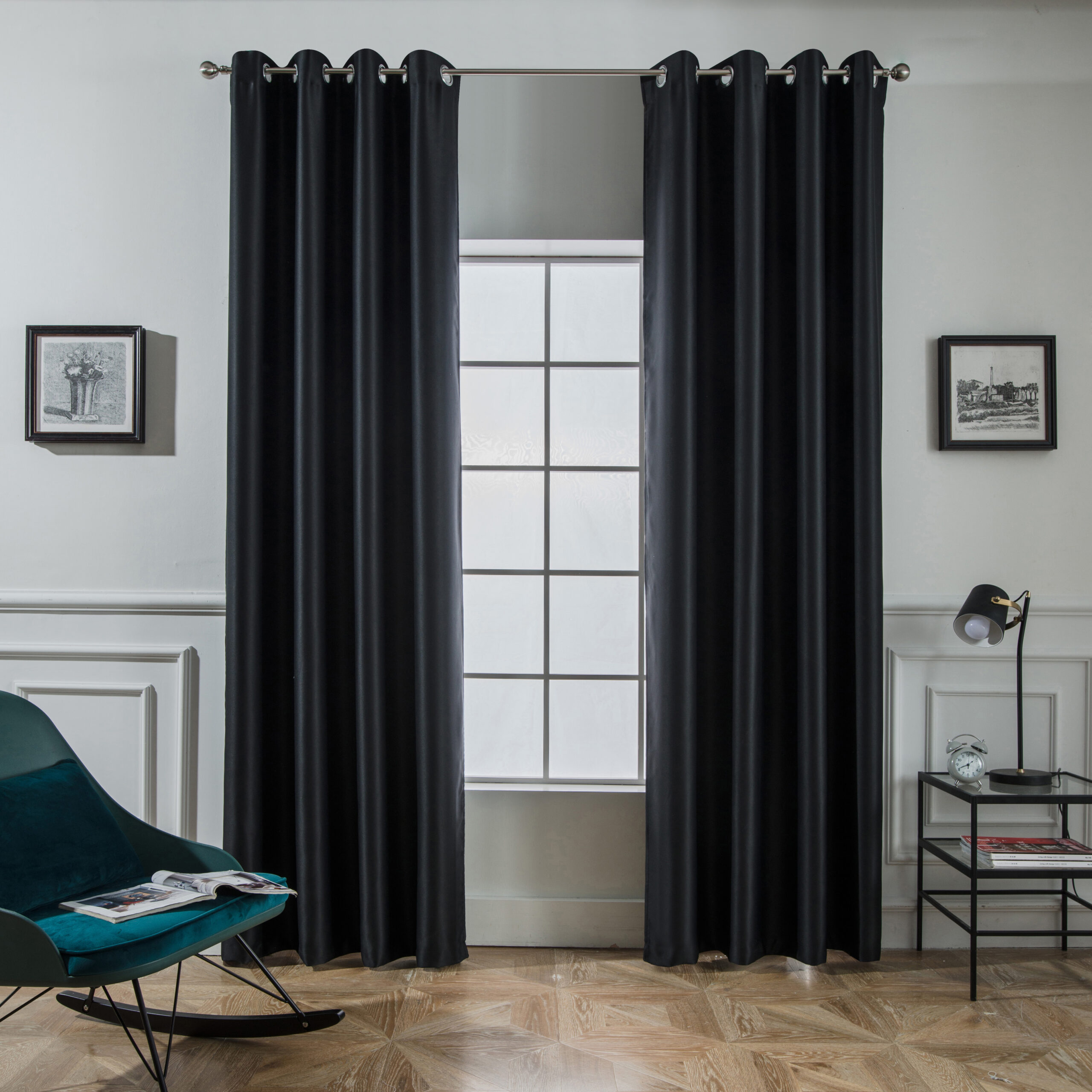 Κουρτίνα Συσκότισης με Τρούκς (140X265) Mcdecor Blackout Μαύρο