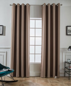 Κουρτίνα Συσκότισης με Τρούκς (140X265) Mcdecor Blackout Καφέ
