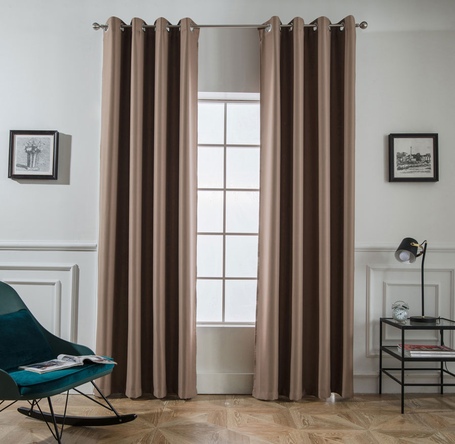 Κουρτίνα Συσκότισης με Τρούκς (140X265) Mcdecor Blackout Καφέ